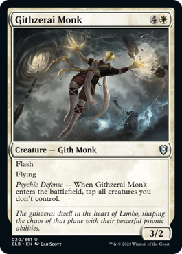 MTG Battle for Baldur's Gate 020/361 Githzerai Monk