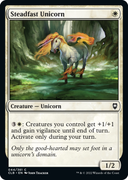 MTG Battle for Baldur's Gate 044/361 Steadfast Unicorn