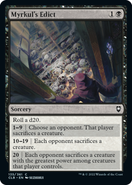 MTG Battle for Baldur's Gate 135/361 Myrkul's Edict