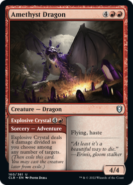 MTG Battle for Baldur's Gate 160/361 Amethyst Dragon