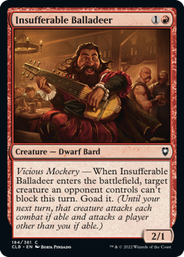 MTG Battle for Baldur's Gate 184/361 Insufferable Balladeer