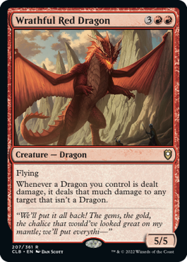 MTG Battle for Baldur's Gate 207/361 Wrathful Red Dragon