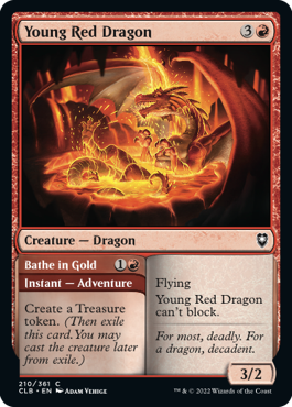 MTG Battle for Baldur's Gate 210/361 Young Red Dragon
