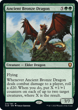 MTG Battle for Baldur's Gate 214/361 Ancient Bronze Dragon