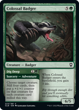 MTG Battle for Baldur's Gate 223/361 Colossal Badger