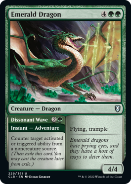 MTG Battle for Baldur's Gate 229/361 Emerald Dragon