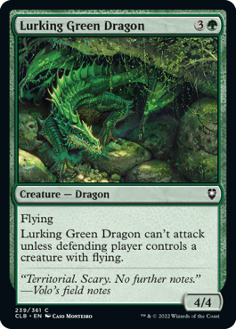 MTG Battle for Baldur's Gate 239/361 Lurking Green Dragon