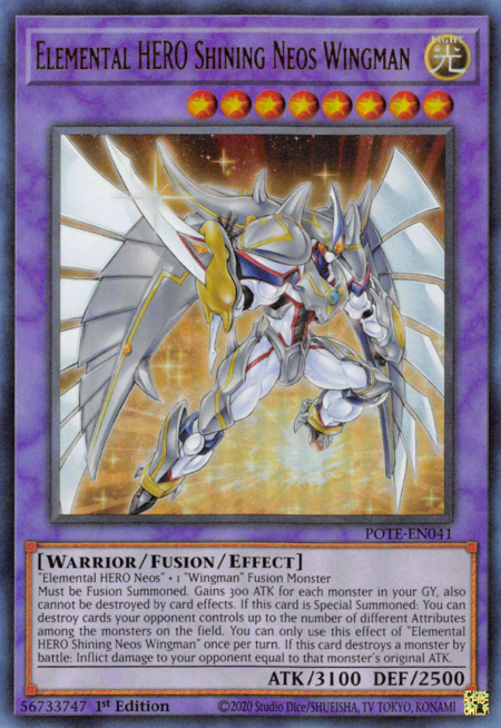 Power Of The Elements POTE-EN041 Elemental HERO Shining Neos Wingman