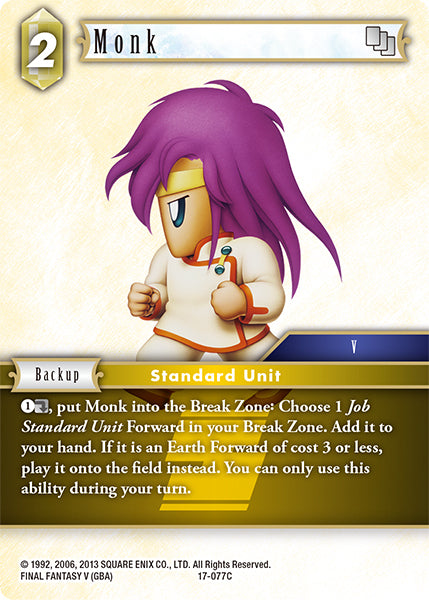 Final Fantasy Opus XVII 17-077 Monk