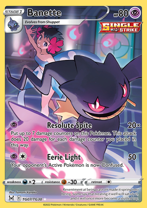 SWSH Lost Origin TG07/TG30 Banette