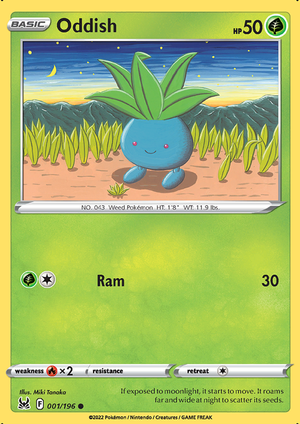 SWSH Lost Origin 001-196 Oddish
