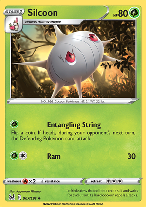 SWSH Lost Origin 007-196 Silcoon