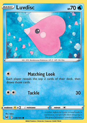 SWSH Lost Origin 038-196 Luvdisc