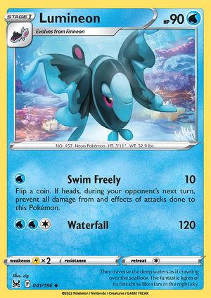 SWSH Lost Origin 041-196 Lumineon