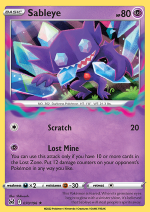 SWSH Lost Origin 070-196 Sableye