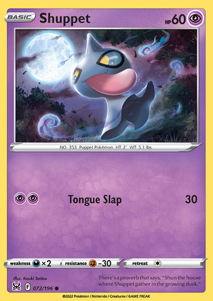 SWSH Lost Origin 072-196 Shuppet