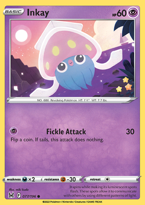 SWSH Lost Origin 077-196 Inkay