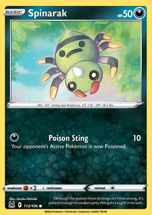 SWSH Lost Origin 112-196 Spinarak