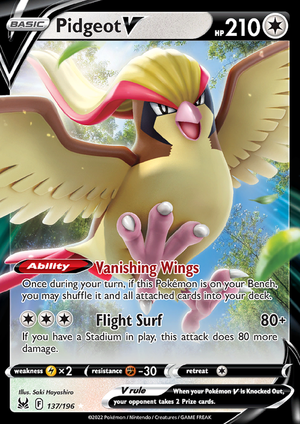 SWSH Lost Origin 137-196 Pidgeot V
