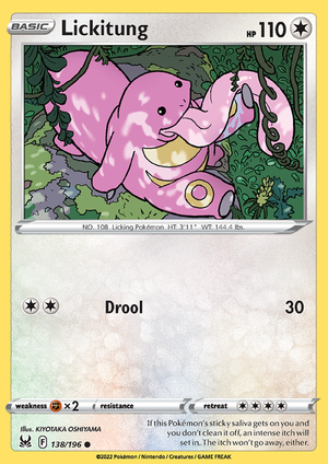 SWSH Lost Origin 138-196 Lickitung