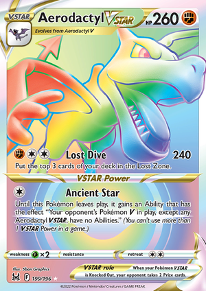 SWSH Lost Origin 199-196 Aerodactyl VSTAR