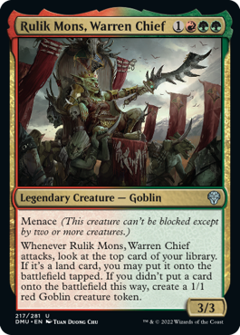 MTG Dominaria United 217/281 Rulik Mons, Warren Chief
