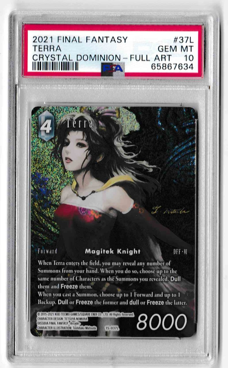 Final Fantasy Crystal Dominion 37L Terra Full Art PSA GEM MINT 10