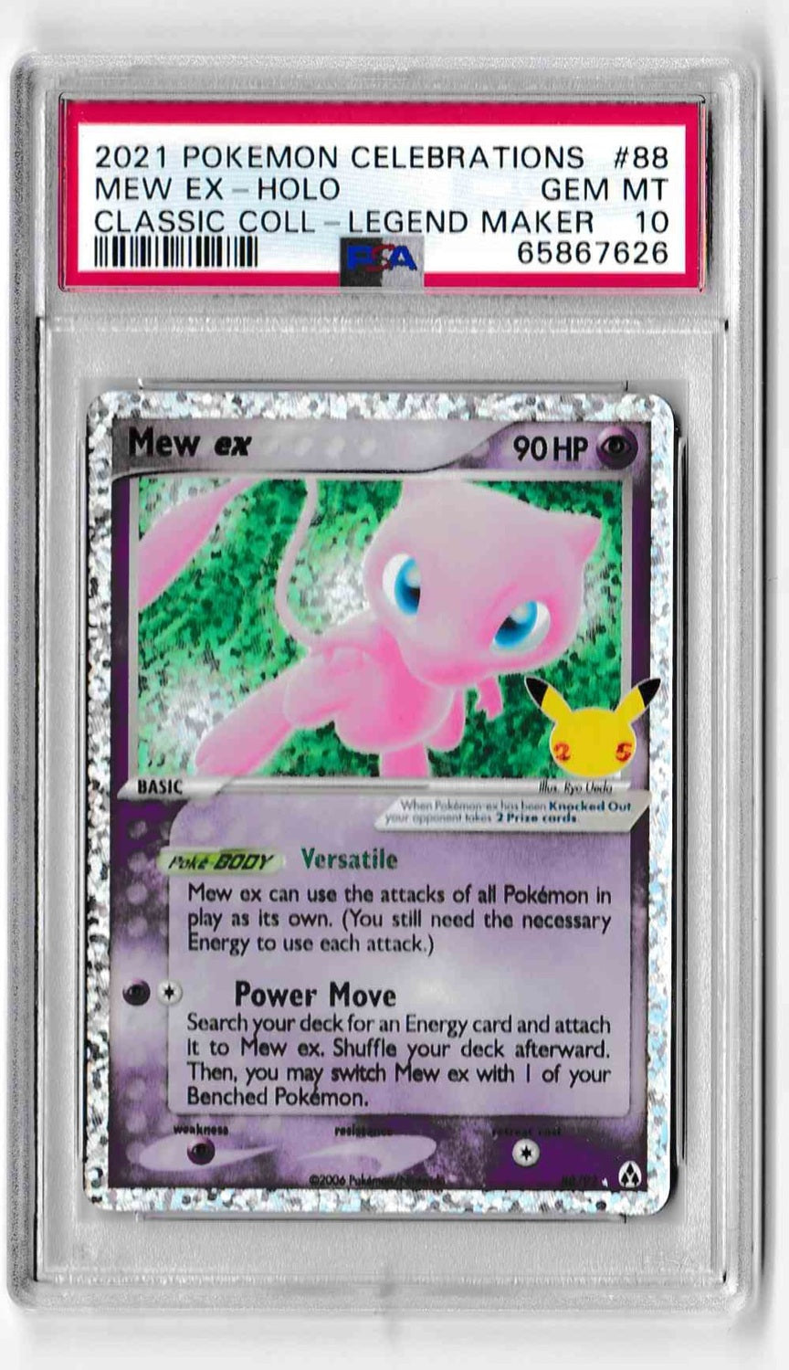 Pokemon Celebrations Classic Collection 88 Mew EX-Holo PSA GEM MINT 10