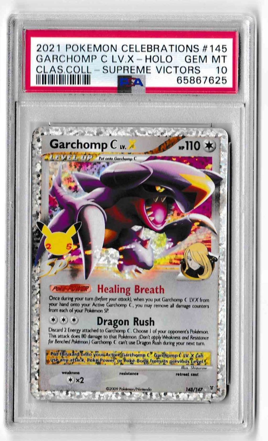 Pokemon Celebrations Classic Collection 145 Garchomp C LV.X-Holo PSA GEM MINT 10