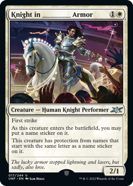 MTG Unfinity 017/244 Knight in ________ Armor