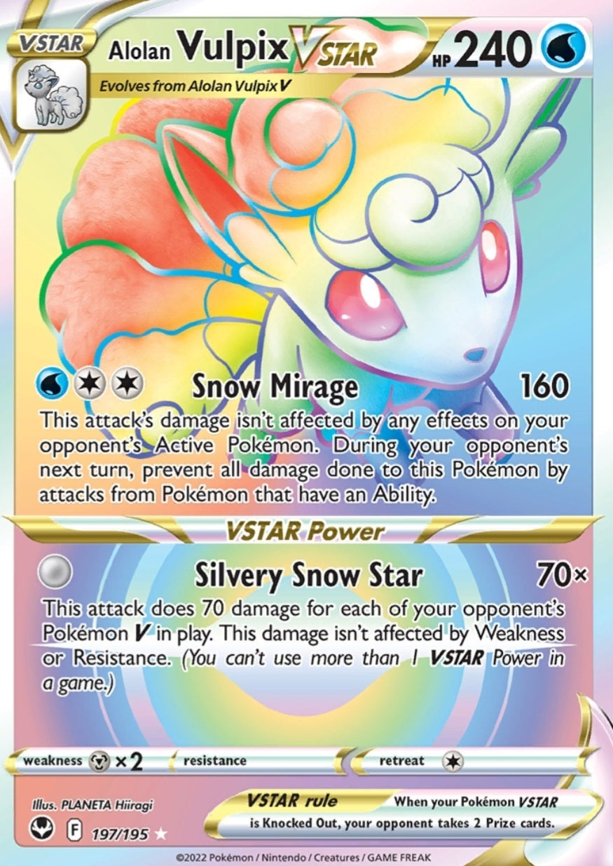 SWSH Silver Tempest 197/195 Alolan Vulpix VSTAR