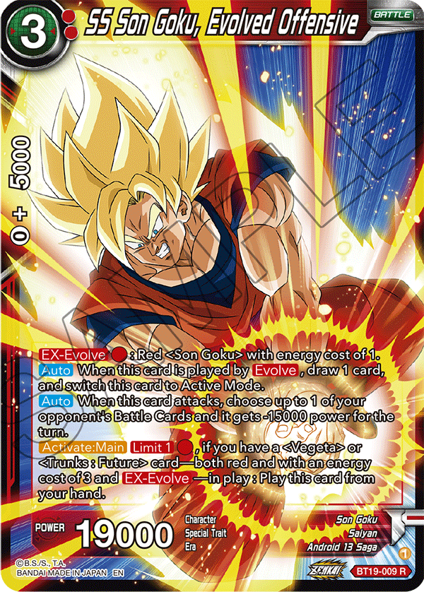 Zenkai Series FIGHTER’S AMBITION BT19-009 SS Son Goku, Evolved Offensive
