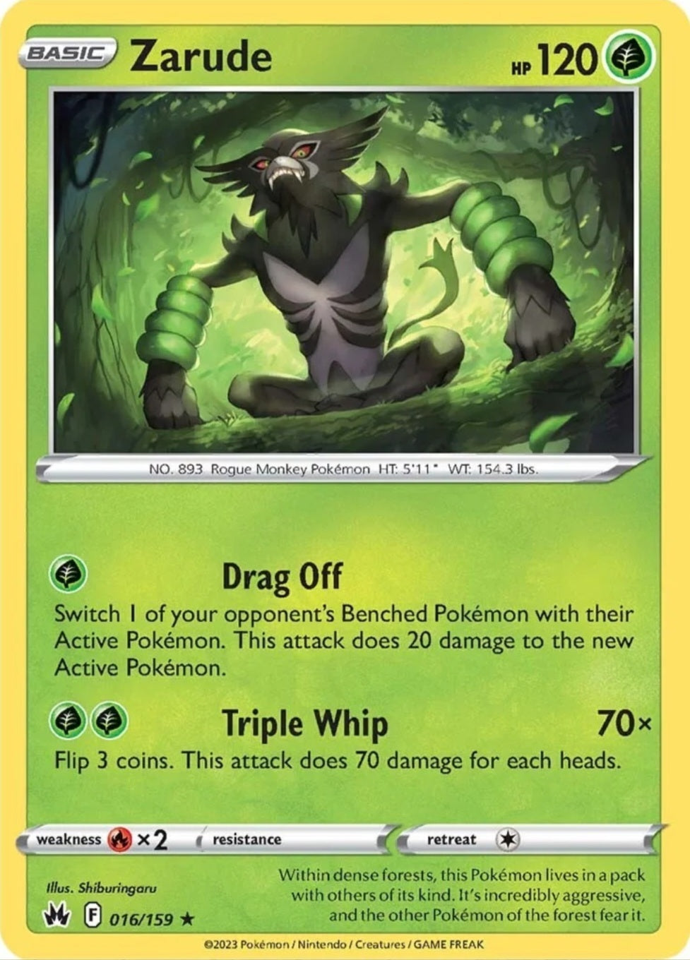 SWSH Crown Zenith 016/159 Zarude