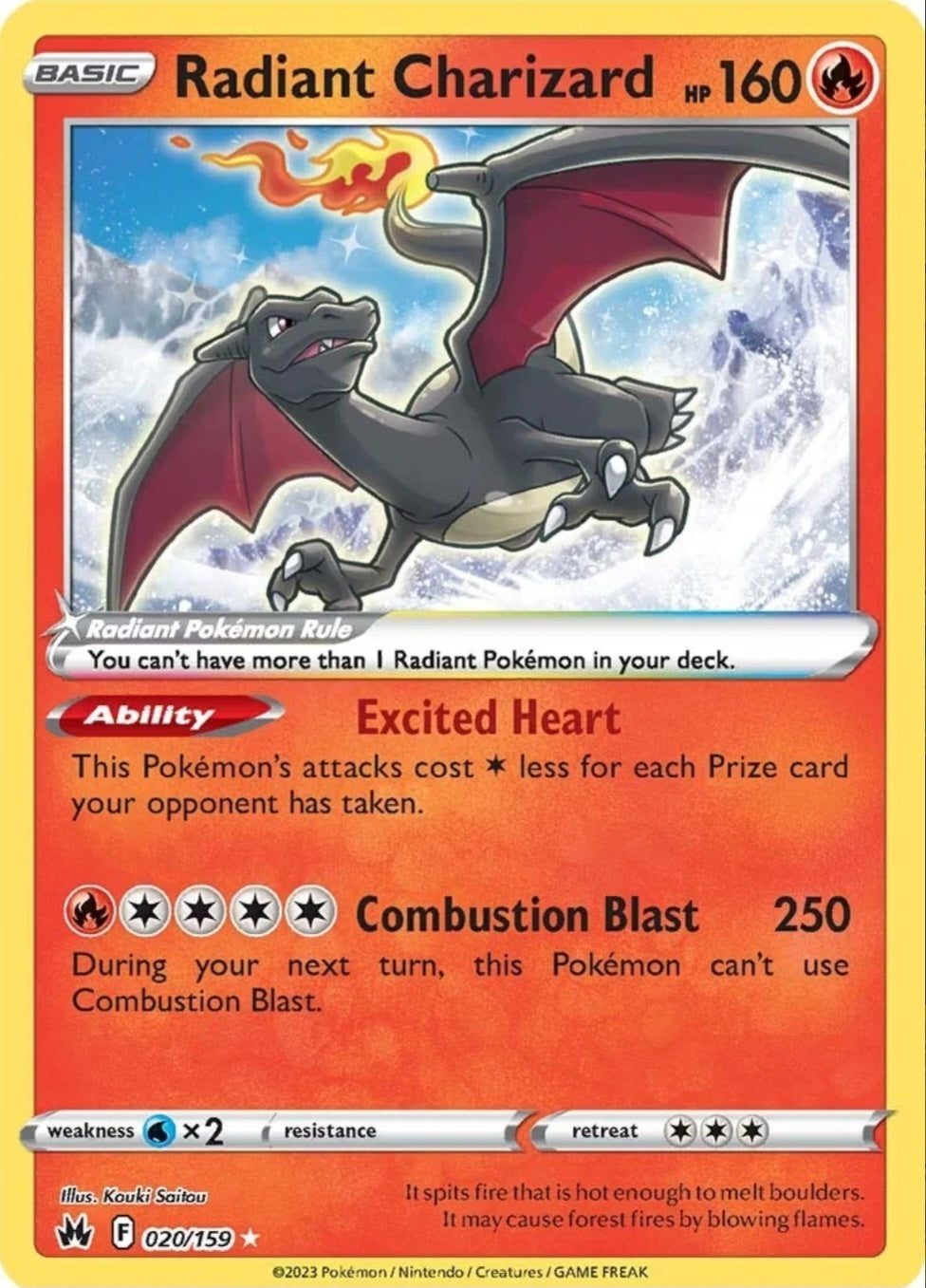SWSH Crown Zenith 020/159 Radiant Charizard