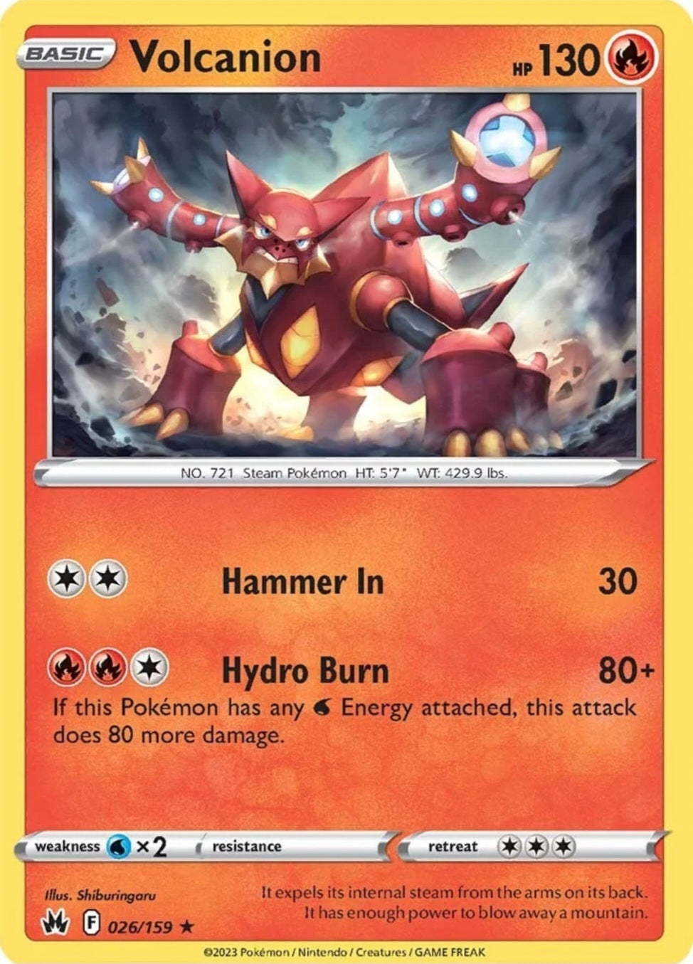 SWSH Crown Zenith 026/159 Volcanion