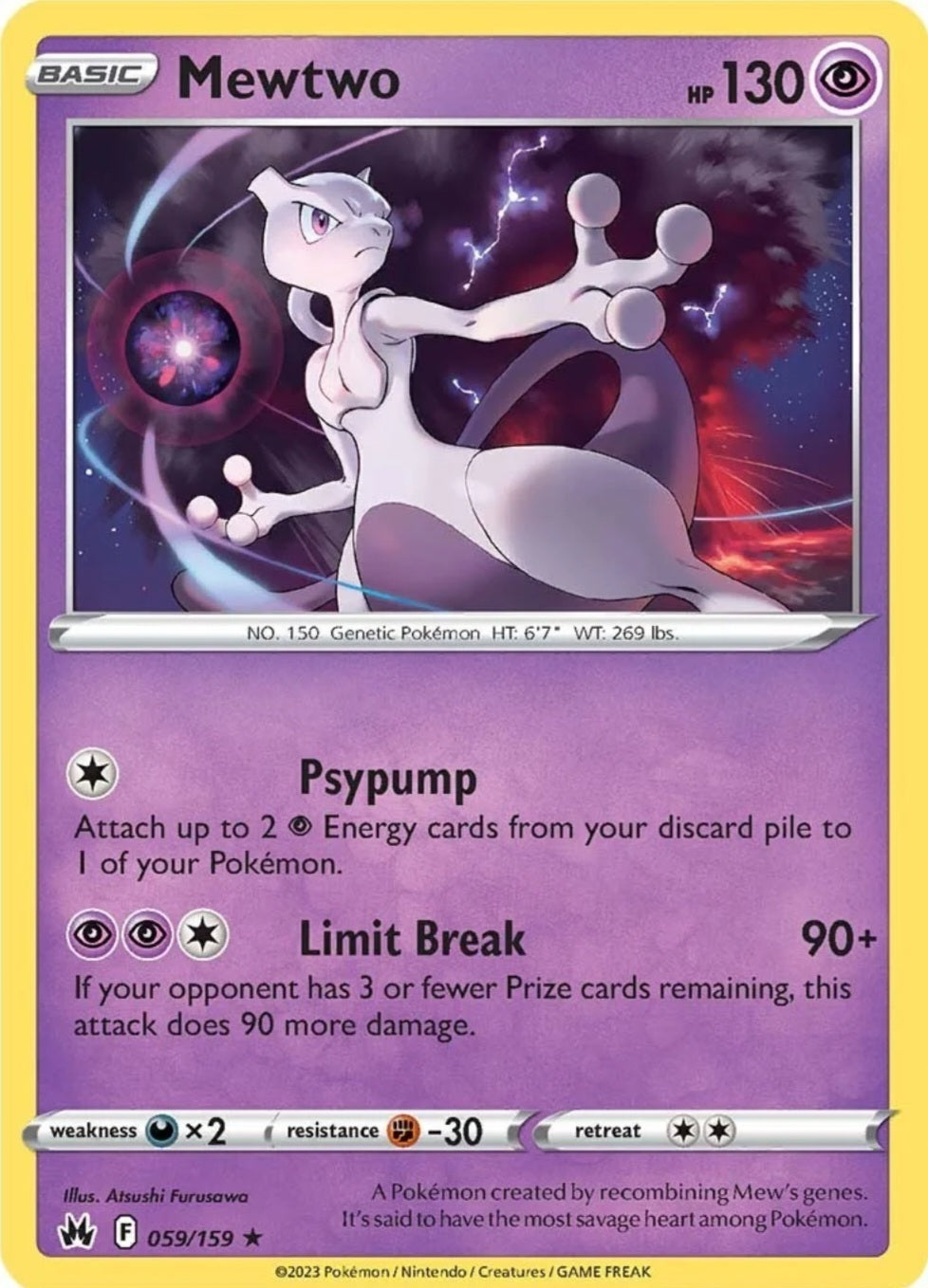 SWSH Crown Zenith 059/159 Mewtwo