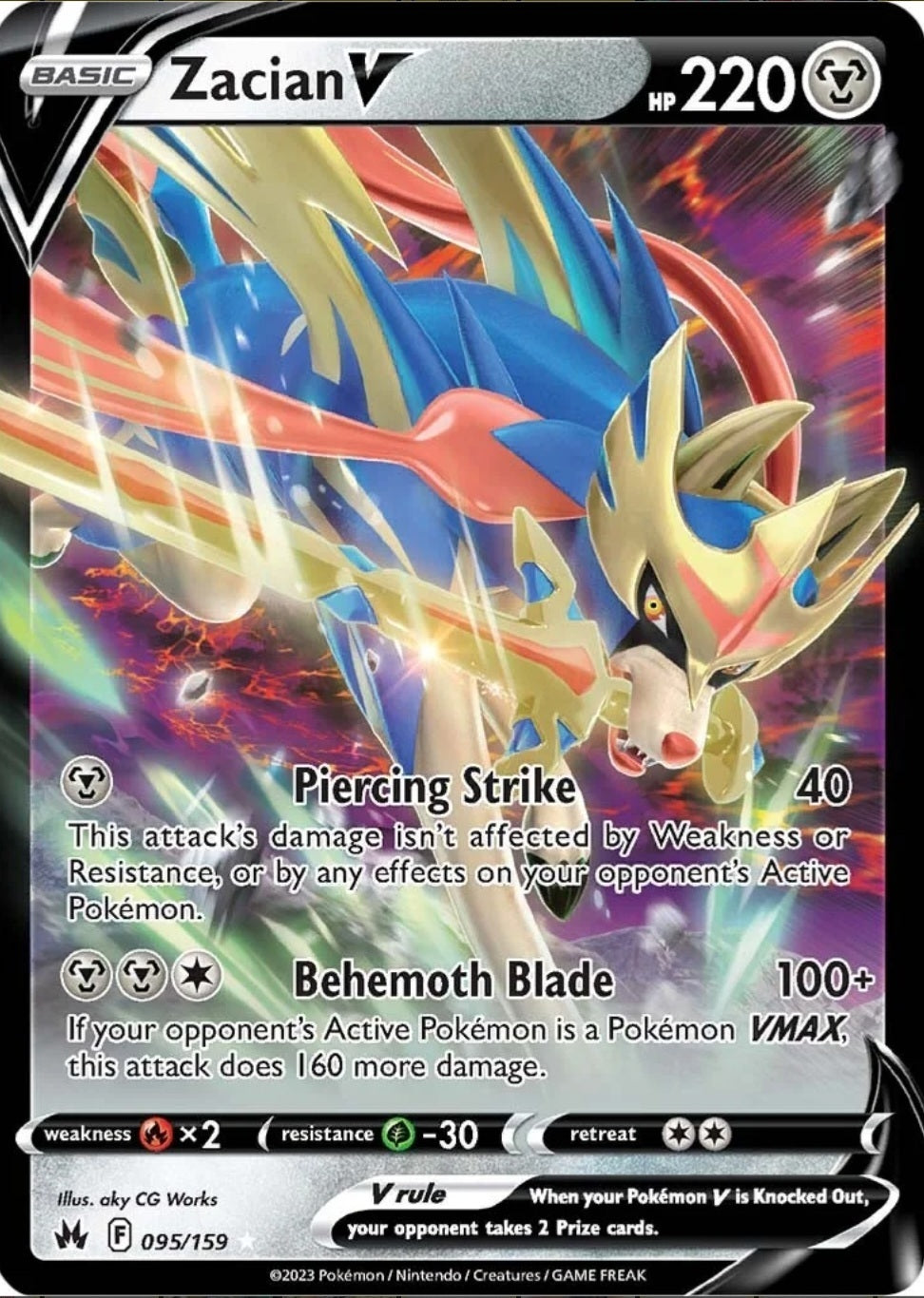 SWSH Crown Zenith 095/159 Zacian V