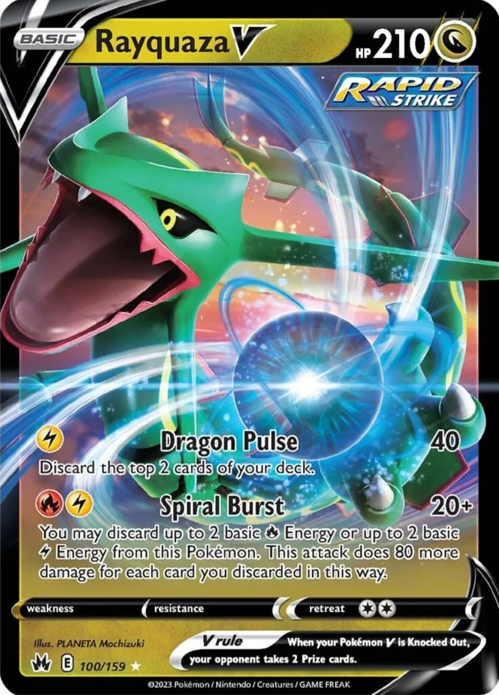 SWSH Crown Zenith 100/159 Rayquaza V