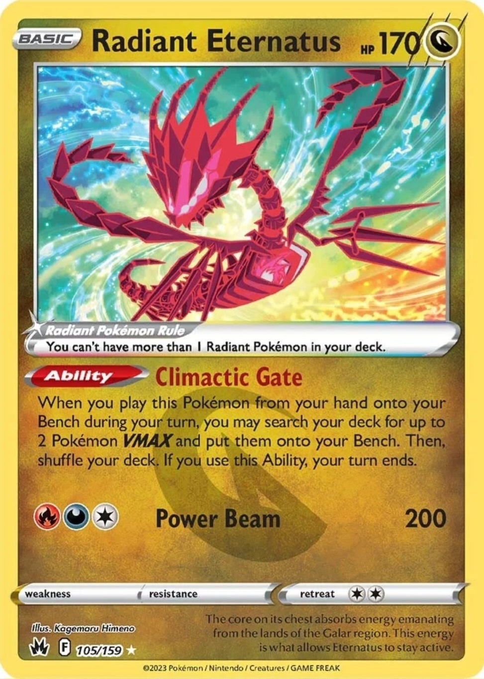SWSH Crown Zenith 105/159 Radiant Eternatus