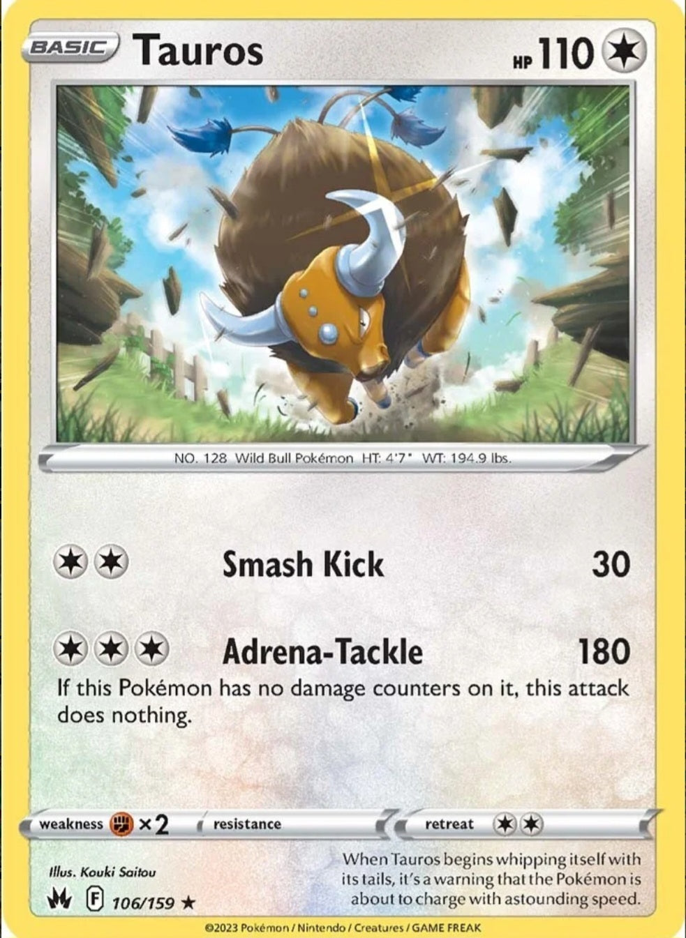 SWSH Crown Zenith 106/159 Tauros