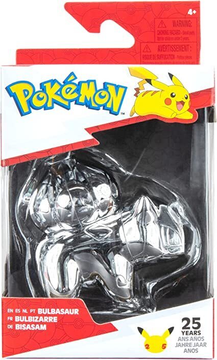Pokemon 25th Celebration 3" Silver Figure Bulbasaur