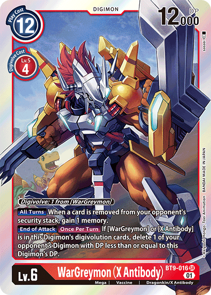 Booster X Record BT9 - 016 WarGreymon (X Antibody)