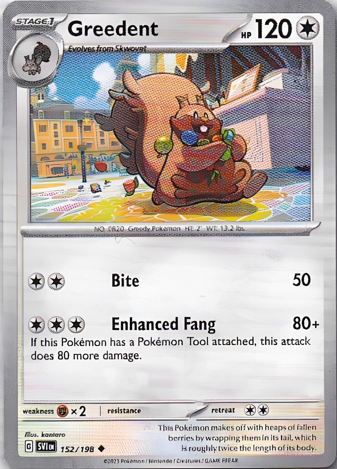 Scarlet & Violet Base Set 152/198 Greedent