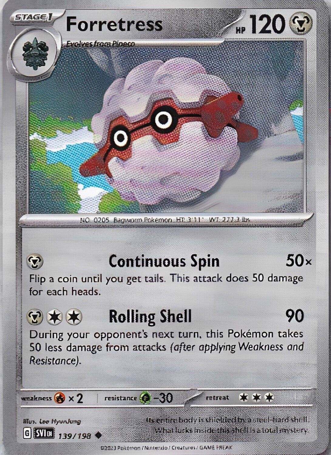 Scarlet & Violet Base Set 139/198 Forretress