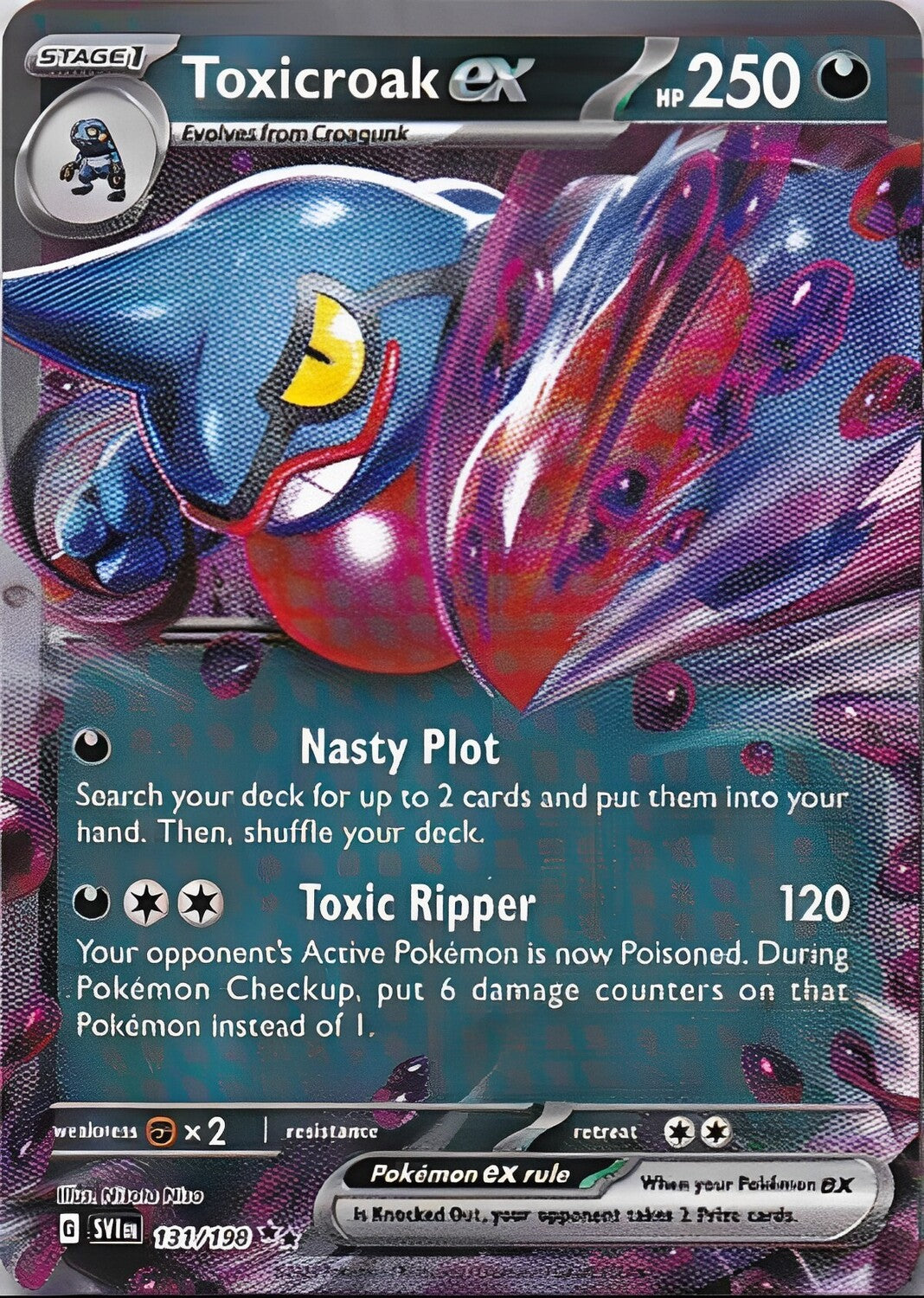 Scarlet & Violet Base Set 131/198 Toxicroak ex