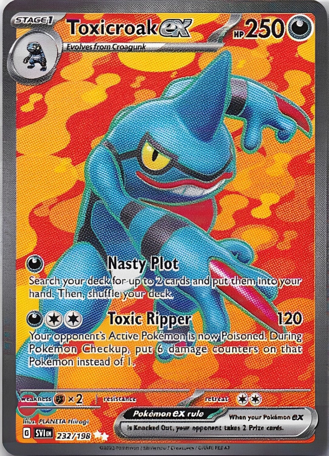 Scarlet & Violet Base Set 232/198 Toxicroak ex