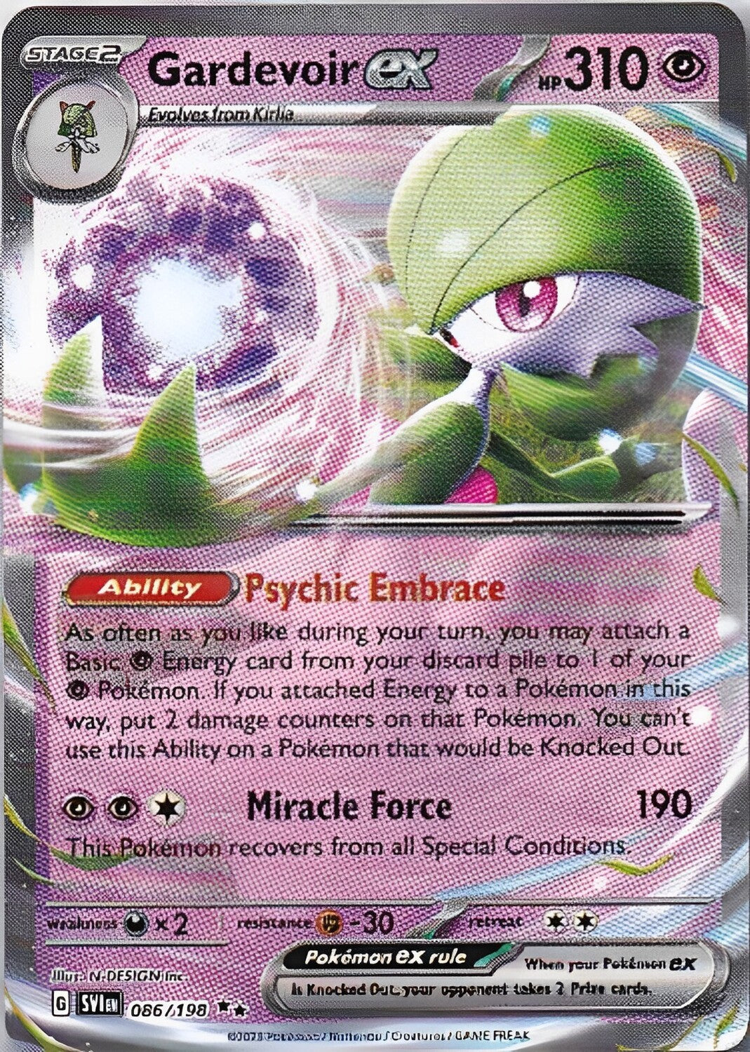 Scarlet & Violet Base Set 086/198 Gardevoir ex