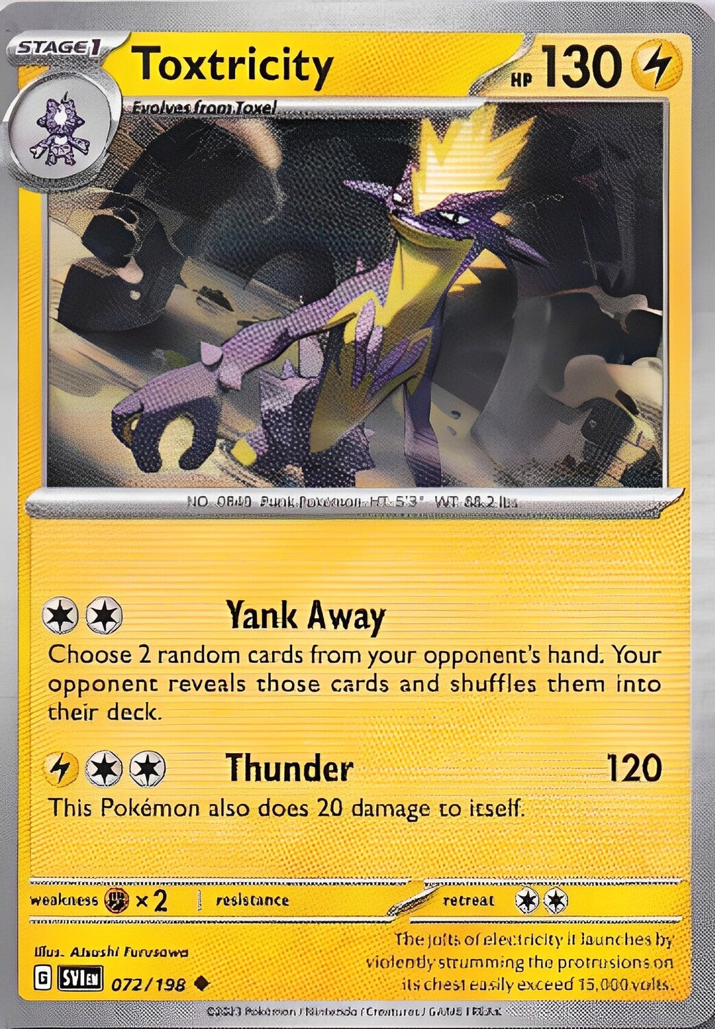 Scarlet & Violet Base Set 072/198 Toxtricity