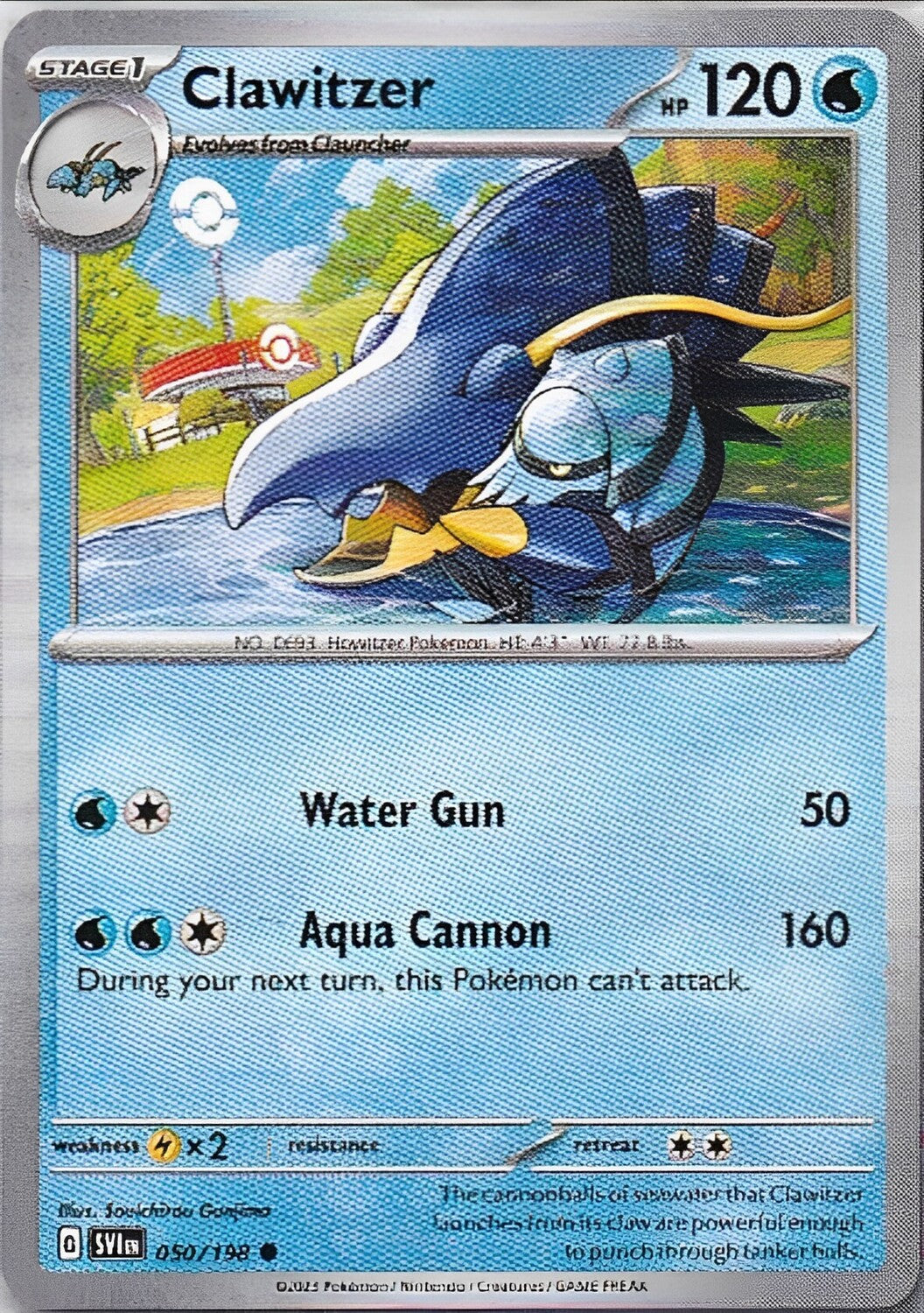 Scarlet & Violet Base Set 050/198 Clawitzer