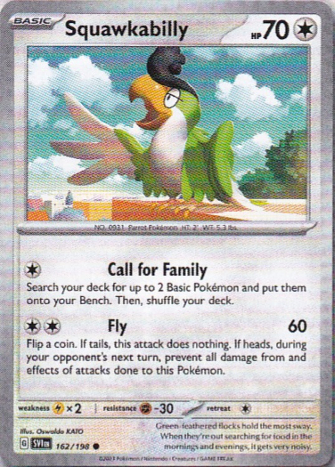 Scarlet & Violet Base Set 162/198 Squawkabilly